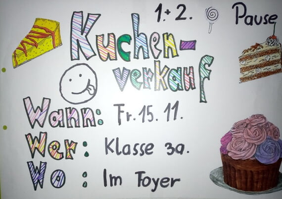 Kuchenverkauf der 3a